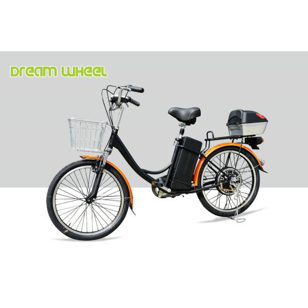 CE 24 Inch Pedal Assist Electric Bike , Womens Pedal Assist Bike 36V Brushless Motor V Brake