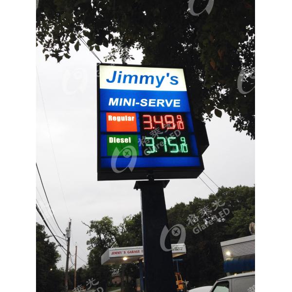 110 230ВАК 60 дюймовый красный янтарь зеленый синий белый масляный газовый дисплей для заправочной станции