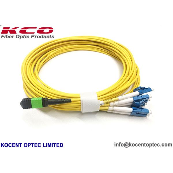 OEM ODM 8fibers MPO Female Patch cord MTP Trunk Cable to 8 Cores LC/UPC Single Mode G657A1 FTTH GPON