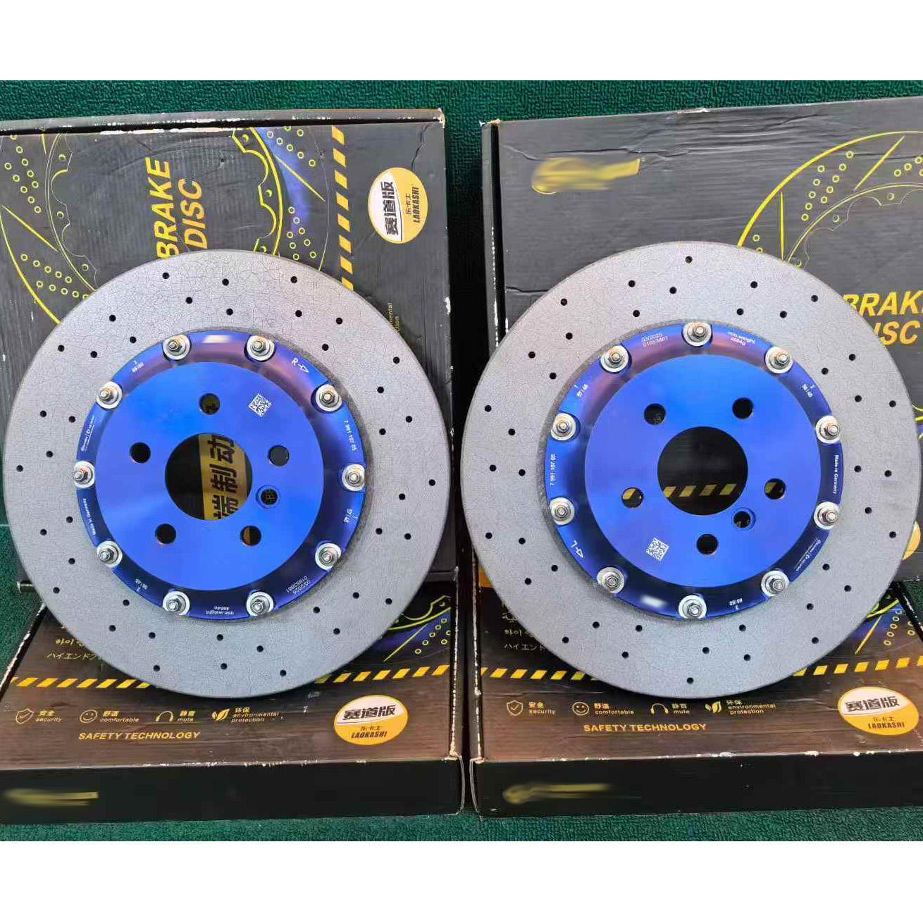 Quality Products WishBrake Auto Carbon Ceramic Material Brake Disc 380mm/370mm/Oem Rotor For Audi R8 Tesla Model 3 Model S PlaidBbmw M3 G80