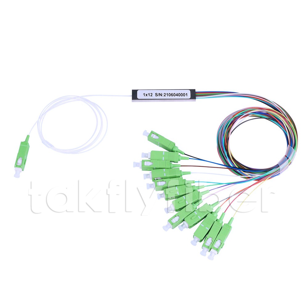 SC APC SM G657A Splitter 1x12 PLC оптического волокна 900μM для FTTH FTTX GPON EPOM