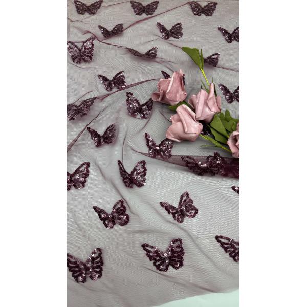 Luxary Butterfly Sequin Embroiderey Fabric Durable and Elegant Luxary Embroidery Fabric Wedding Birthday Occasions Hight Quality Sequin Embroidery Lace Fabric