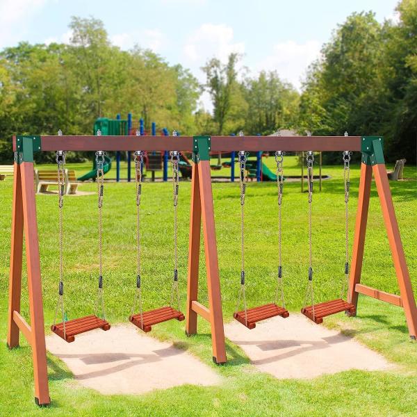 305x92mm Green Coating Metal Steel Swing Set Brackets with Heavy Duty A-Frame Design