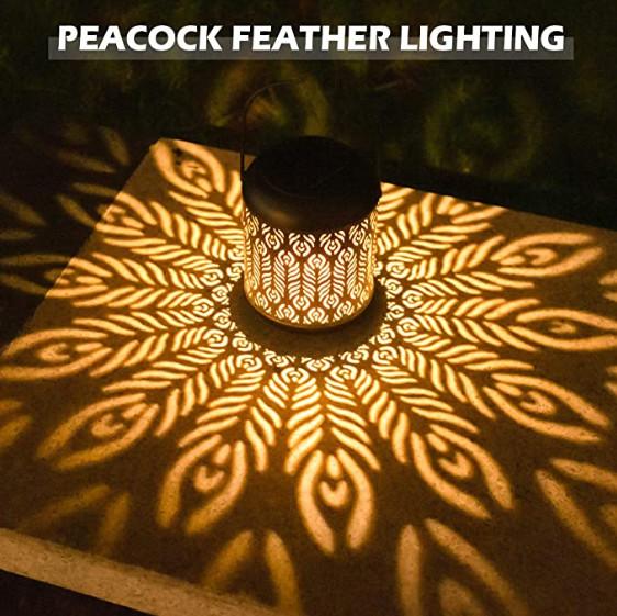 Peacock Feather 600mAh 0.06W LED Solar Hanging Lights