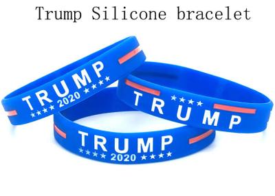 Blue color Silicone bracelet Trump Donald wrist strap custom OEM logo color size wrist