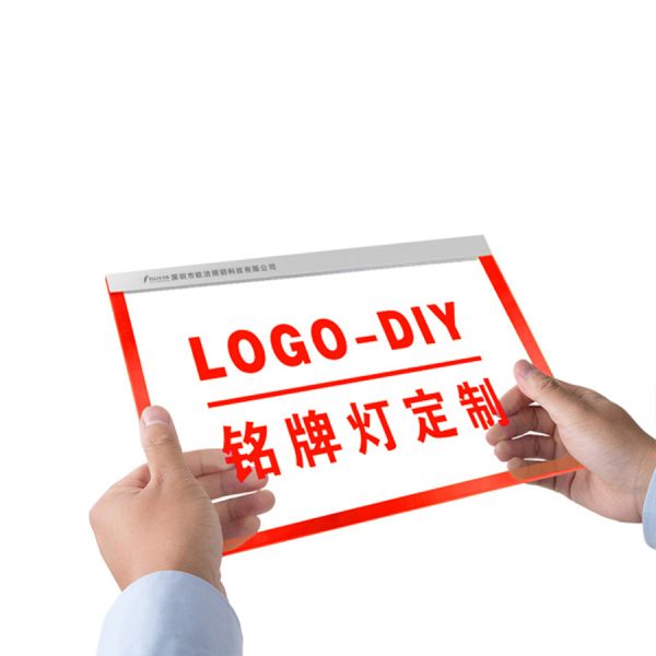 Plaque nominative LED personnalisée 500x180mm 24V 220V 60mA, abat-jour en acrylique économe en énergie