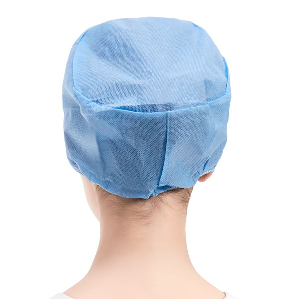 Hubei Haixin Disposable Nurse Doctor Surgical Medical Scrub Mob Cap CE Wholesales Surgical Caps Surgeon Hat Spring Cord Headgear