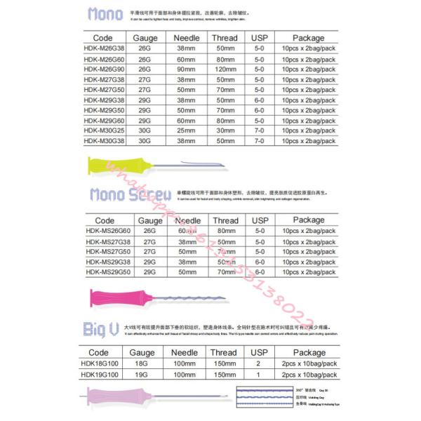 Поток Mono винта Cog подниматься стороны подъема потока 4D/5D/6D PDO Absorbable поднимаясь