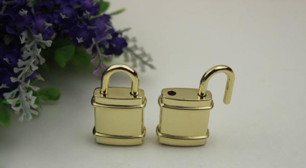 Hot Sale Fake Decorative Gold Metal Handbag Lock Without Keys