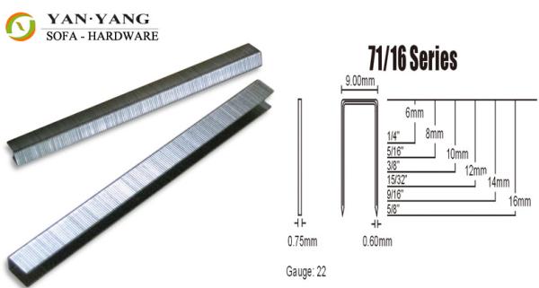 7116 series silver color galvanized wire sofa staples furniture staples
