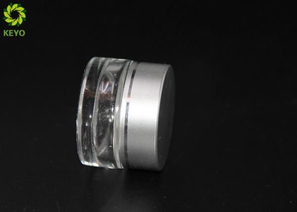 10ml Clear Glass Cosmetics Packaging Containers With Sliver Color Plastic Lid