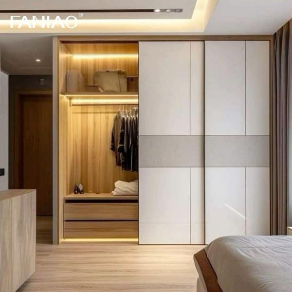 Projeto de hotel guarda-roupa fabricante quarto de hotel porta deslizante ou dobradiça guarda-roupa personalizada