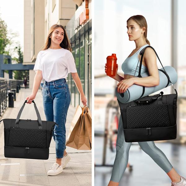 600D Polyester Sports Waterproof Gym Bag With USB Charging Port