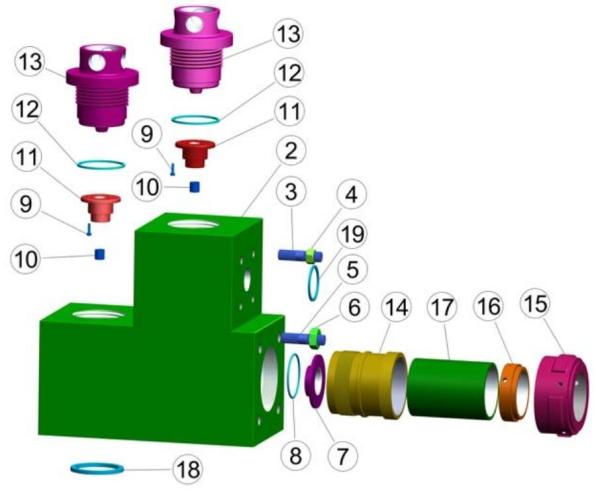 EWECO E-800 mud pump fluid end module, liners, pistons, valevs same as Weatherford, EWECO, NATIONAL