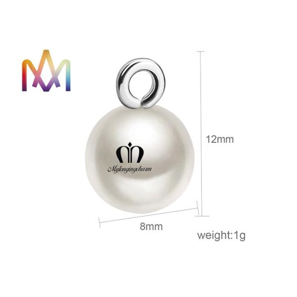 Кнопки жемчуга хвостовика круга SS304 качают шкентель шариков