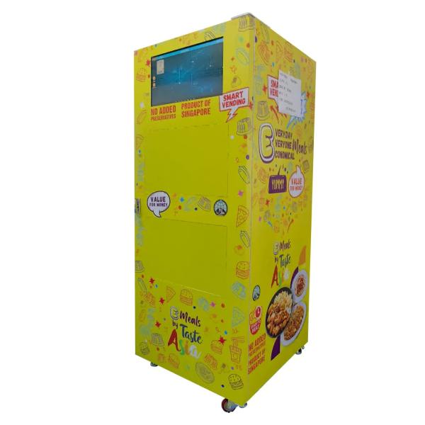 Healthy Options Cold Drink Fresh Food Vending Machine With Double-Glass Door Metal Sheet