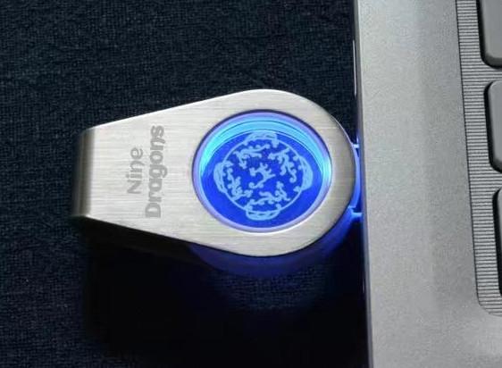 Water Drop Circle Acrylic 8GB USB Flash Pen Drive Free Lanyard
