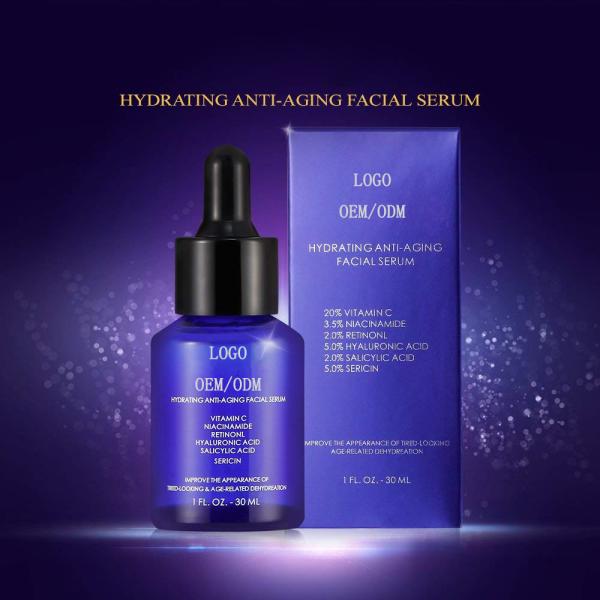 60ml Organic Face Serum / Vitamin C Retinol Hyaluronic Acid Serum For Eye Anti - Aging