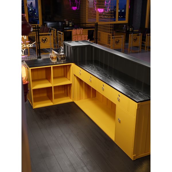 Customizable Durable Iron Construction Eco-Friendly Container Cabinet for Home Gym Outdoor Hotel Dining