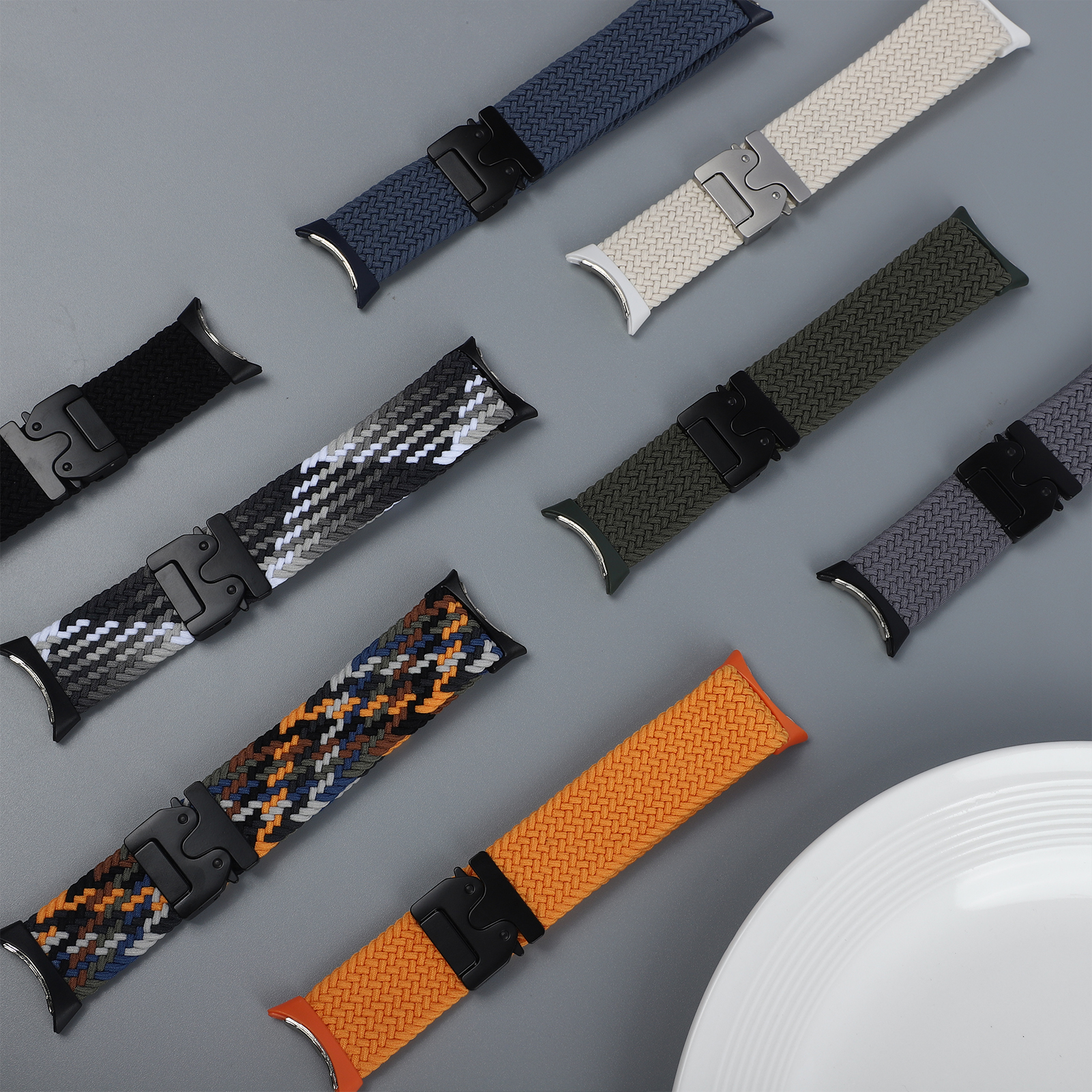 Custom Elastic Nylon Watch Strap 41mm 45mm for Google Pixel Watch 4 3 2 Fabric Seamless Adjustable Band Women