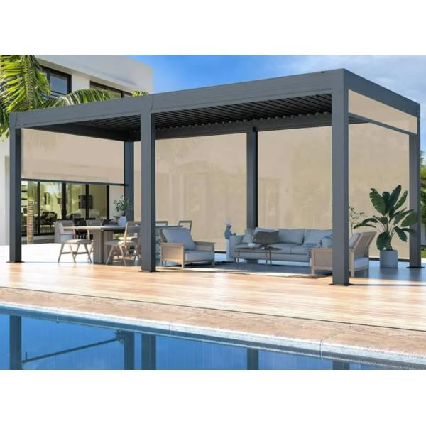 Luxury outdoor shutters awning Terrace awning waterproof electric