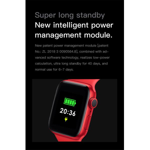 Corazón completo Rate Information Reminder del tacto de la batería de HL75 SmartWatch 160mAh