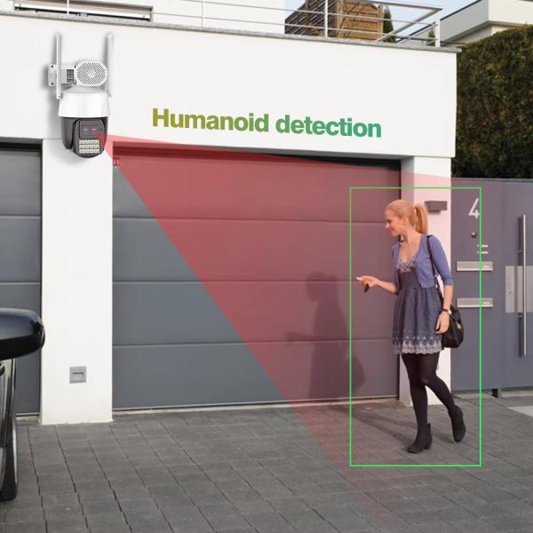 Smart AI HD 4MP 360 Ptz Camera 4G Smart AI HD 1080P 360 Ptz Camera  Dual Lens Night Vision CCTV 4G PTZ Camera