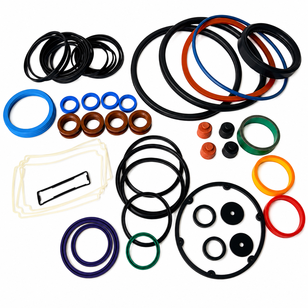 Custom Industrial NBR Seals with Precise Shore A Hardness Pantone Color Matching and OEM Logo Branding