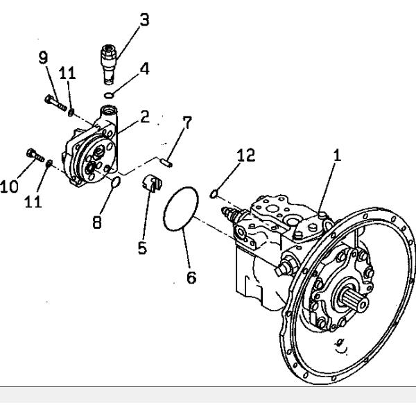 Собрание насоса с зубчатой передачей насоса с зубчатой передачей PC60-7 KOMATSU роторное 704-24-24430