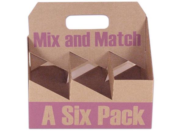 Fancy Custom Brown Personalized Gift Boxes For Business Corrugated Paper Pack Coffee Carrier 6 Cup Holder