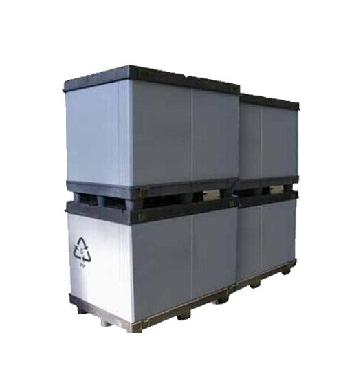 Collapsible Automotive Battery Plastic Pallet Box for Stackable Storage and Transport