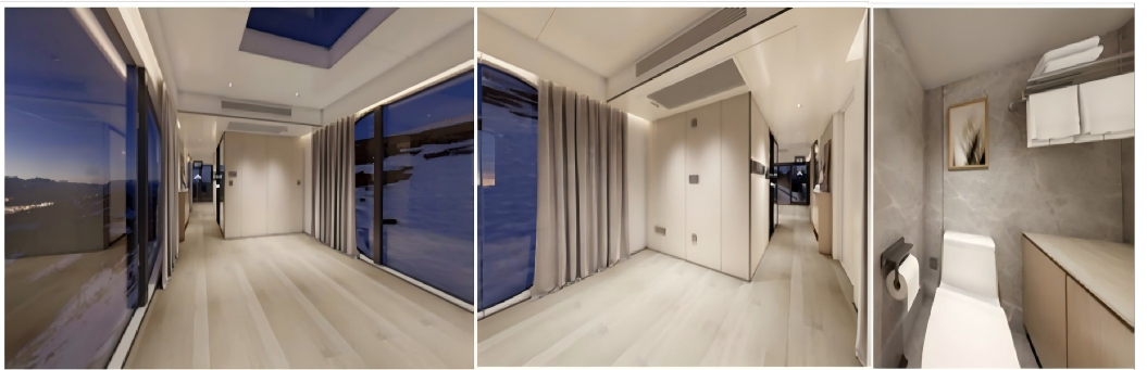 Luxurious 38m² Mobile Space Capsule House with Panoramic Balcony & 2 Bedrooms - Galvanized Steel Frame Prefab Tiny Home