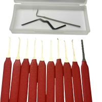 8PCS Locksmithing Tools Stainless Steel Lock Smith Tools Red