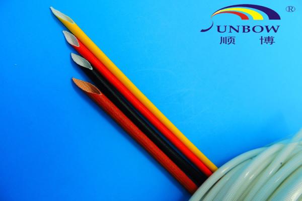 1.2KV Colored Soft Braided Fiberglass Sleeve With Silicon Resin Eco-friendly and Fireproof