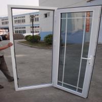 Porte d'entrée en verre UPVC insonorisée à double vitrage et à gril