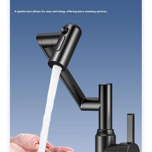 Modern 304 stainless steel single-hole installation kitchen and bathroom faucet, cold and hot dual-purpose ceramic basin faucet, electric faucet