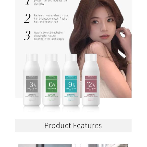 Permanent Oxidant Hair Developer Cream Non Irritating 100ml For Home Dyeing OEM Available