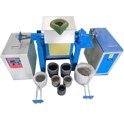 1800 Degree IGBT Small Induction Melting Furnace With Graphite Crucible