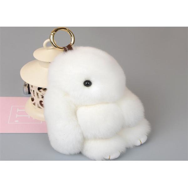Кольцо для ключей шарика меха кролика круглое расплывчатое, милое пушистое Кейчайн для шкентеля сумки