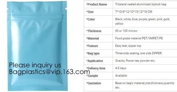 Holographic Packaging Bags For Glitter Powder Packing Laser Small Zipper Lip Mask Bag Eyebrow Brush Hologram Foil Pouch