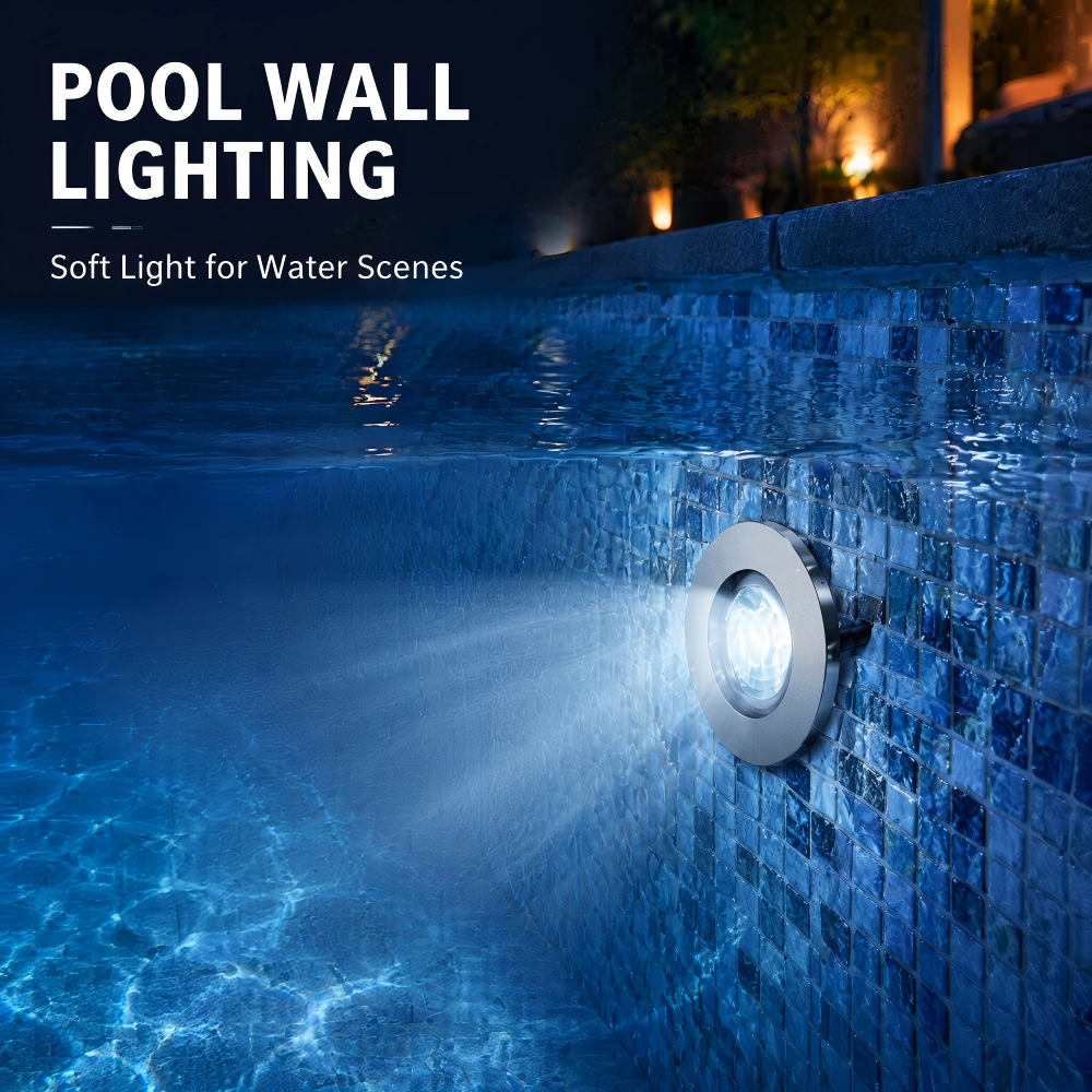 IP68 Waterproof LED Underwater Lights Submersible For Pools Fountains Landscape Projects