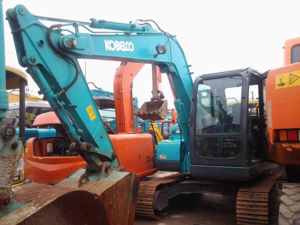 crawler moving type used Kobelco SK75 minicrawler excavator with hydraulic engine second