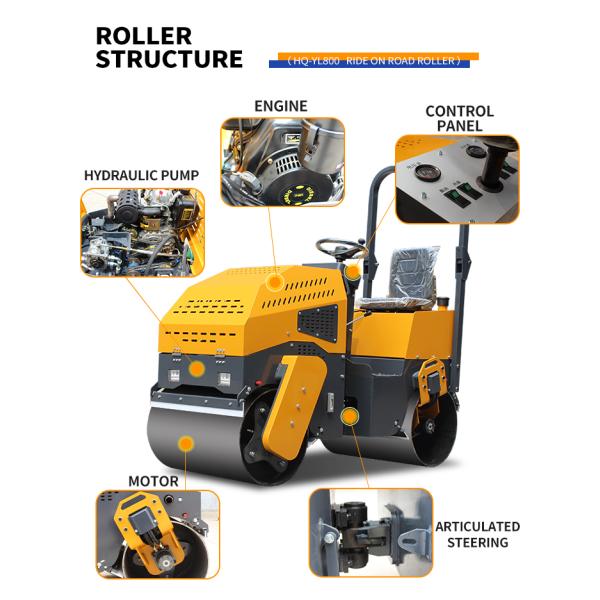 30% Grade Ability Hydraulic Diesel Engine Manual Road Roller with KYB Hydraulic Pump