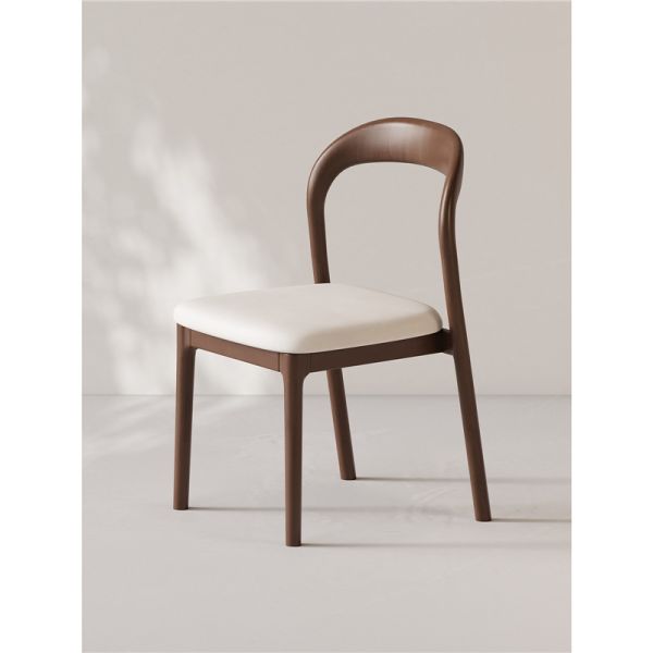 Luxury Nordic High Quality Solid Wood Dining Chair Upholstered Seat Commercial Restaurant Bar Dining Cafe Chair
