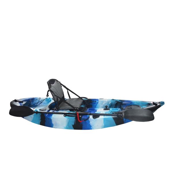 Discover the Beauty of Lakes Rivers with Our Blue Camouflage 2.7m Single Person Kayak