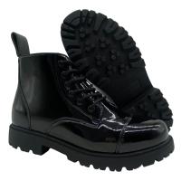 Botas de motocicleta de cuero personalizadas Botas redondas para hombres