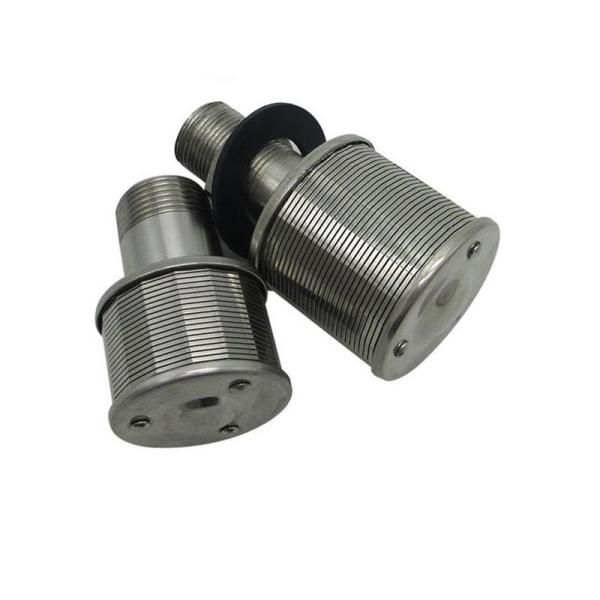 Stainless Steel 316L Wedge Wire Media Retention Nozzle Npt Thread 57mm Diameter
