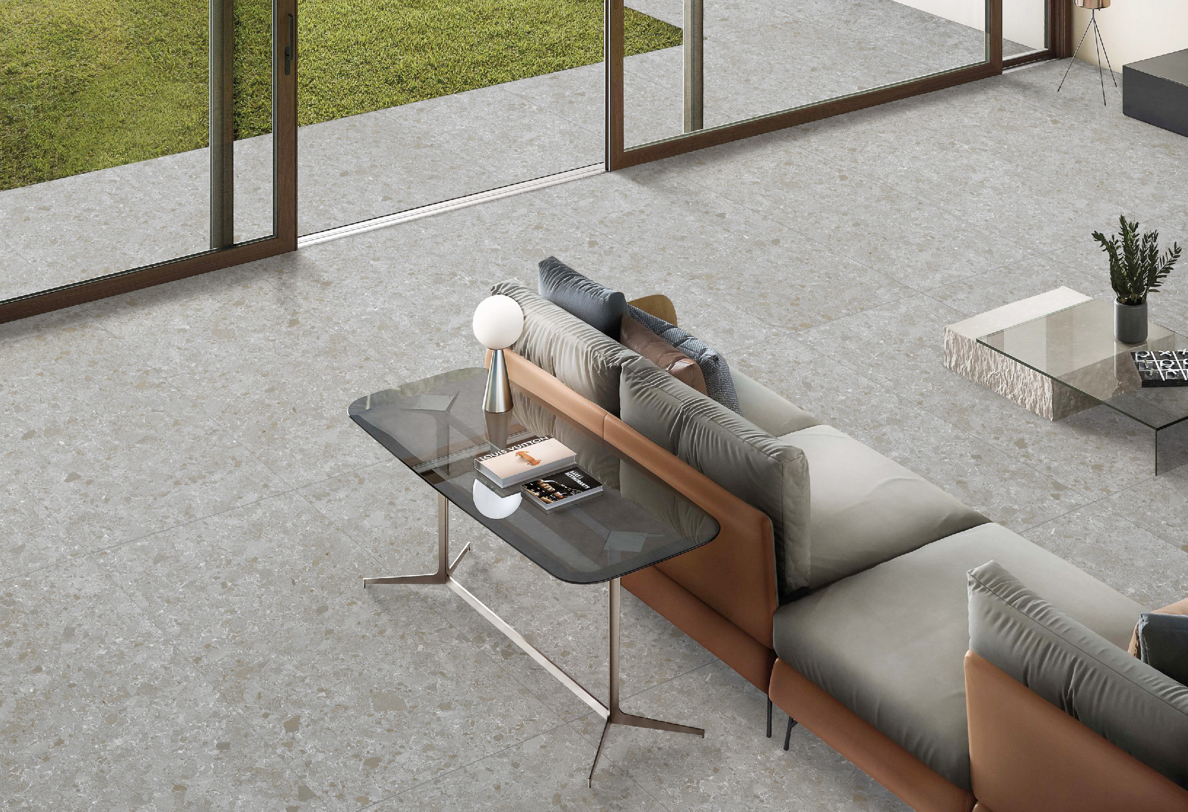 CITY Series Warm Grey Semi-Polished Tile | ≤0.05% Low Absorption
