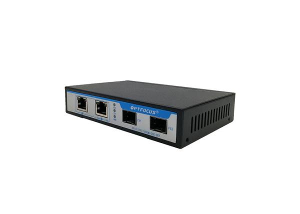 Single Mode Fiber Optic Switch 2 RJ45 2 SFP Ports Auto Negotiation 5% - 90% Humidity