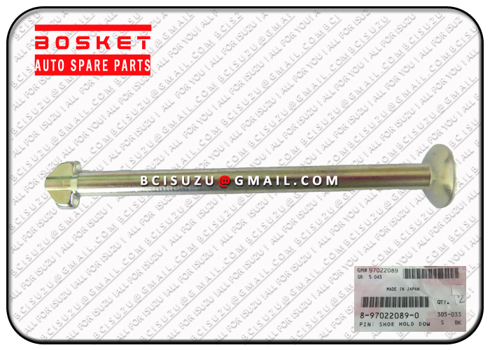 Ботинок запасных частей Isuzu NKR55 4JB1 Isuzu держит вниз 8970220890 8-97022089-0
